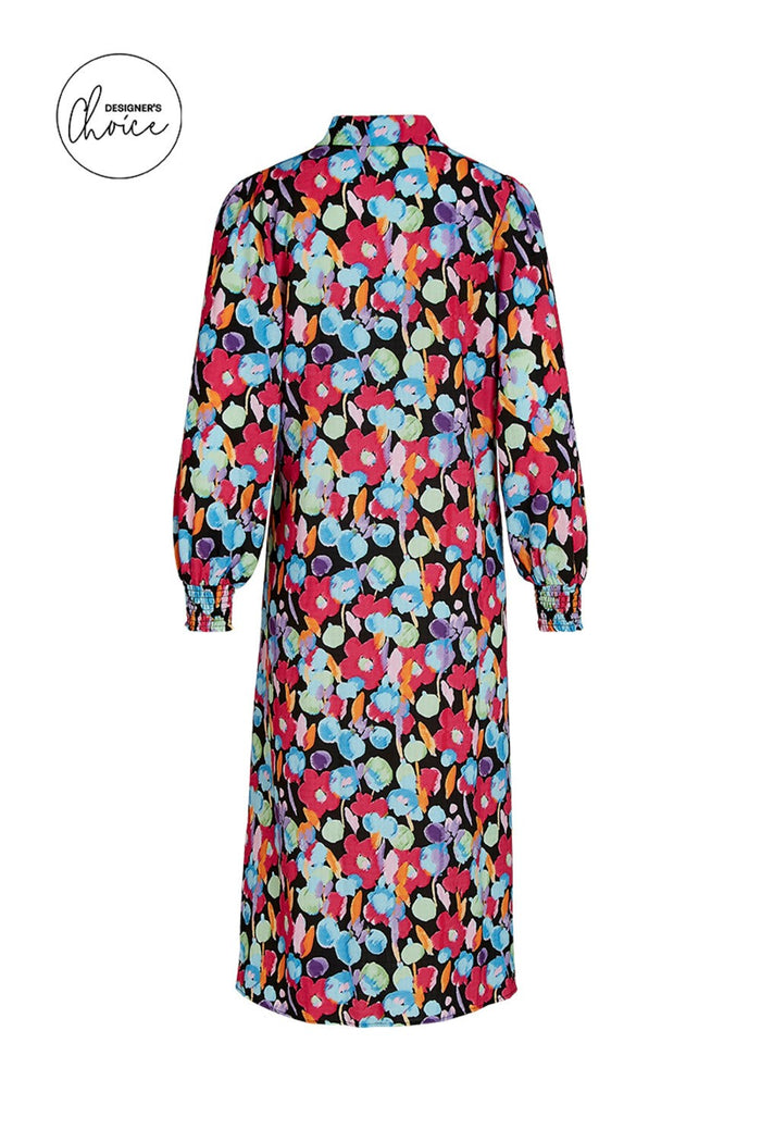 Cludia Shirt Dress (Black MULTI)