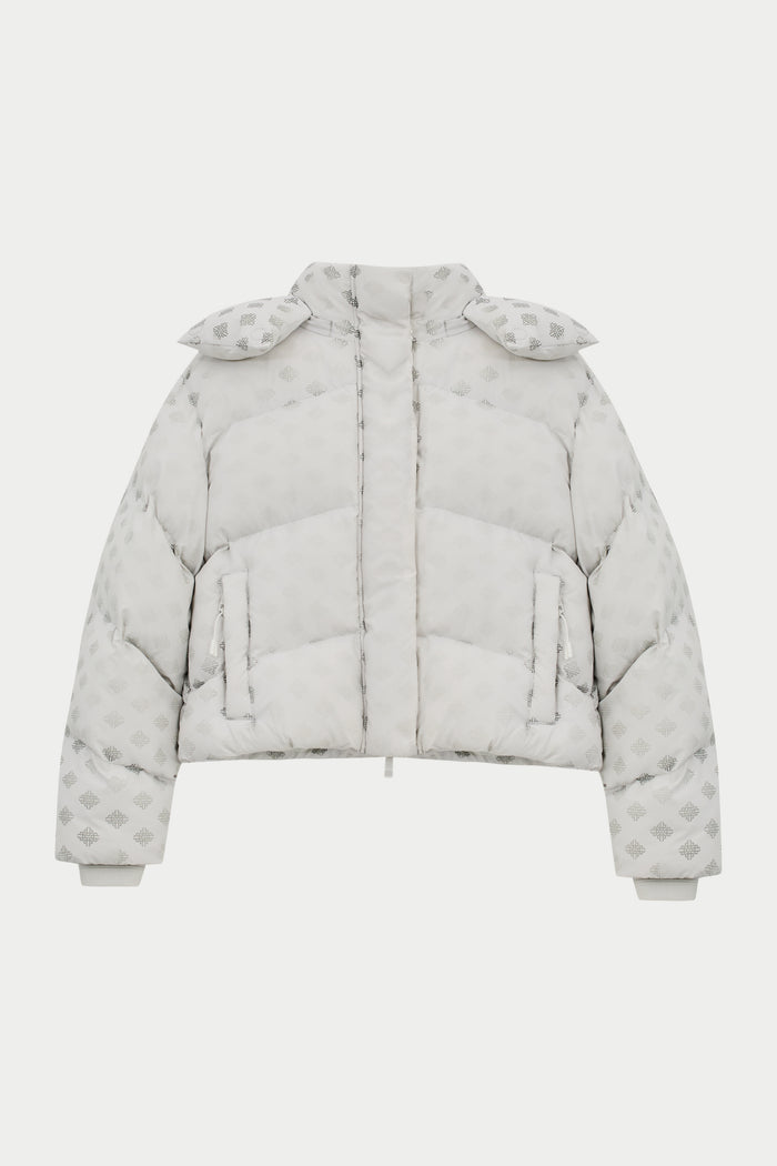 COLD REACTIVE EMBLEM PUFFER - OFF WHITE