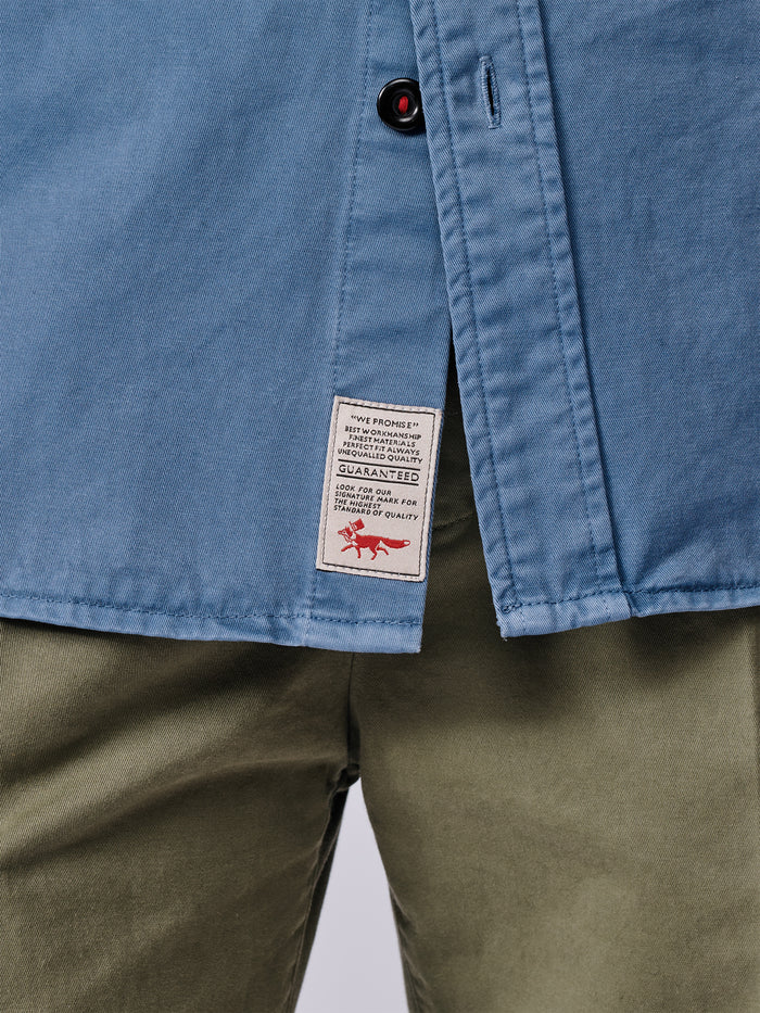 Aubin Blue Cole Twill Overshirt | Overshirt