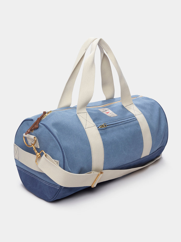 Aubin Washed Blue Coledale Overnight Barrel Bag | Bags