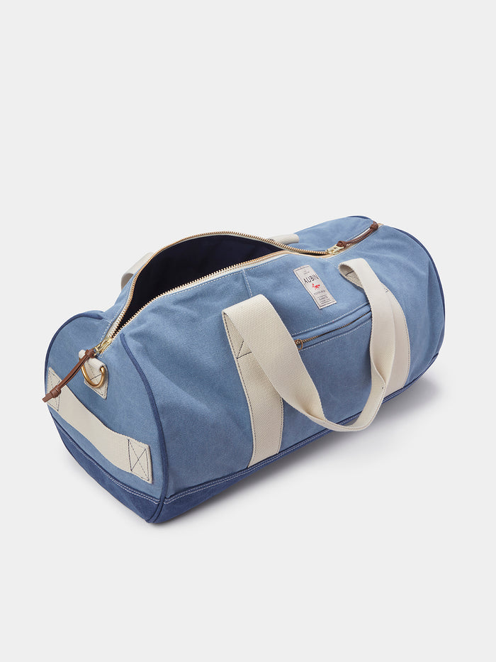 Aubin Washed Blue Coledale Overnight Barrel Bag | Bags