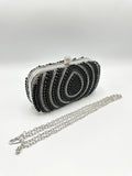 Colette Pearl & Diamante Clutch (Black)