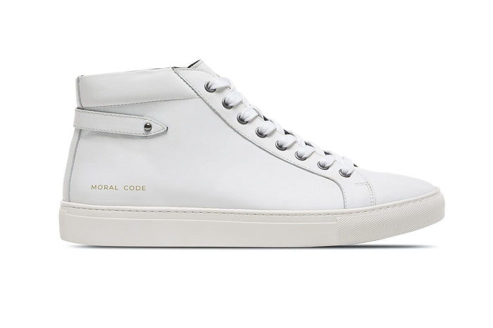 Moral Code Colton Men's High Top Sneaker - #color_white