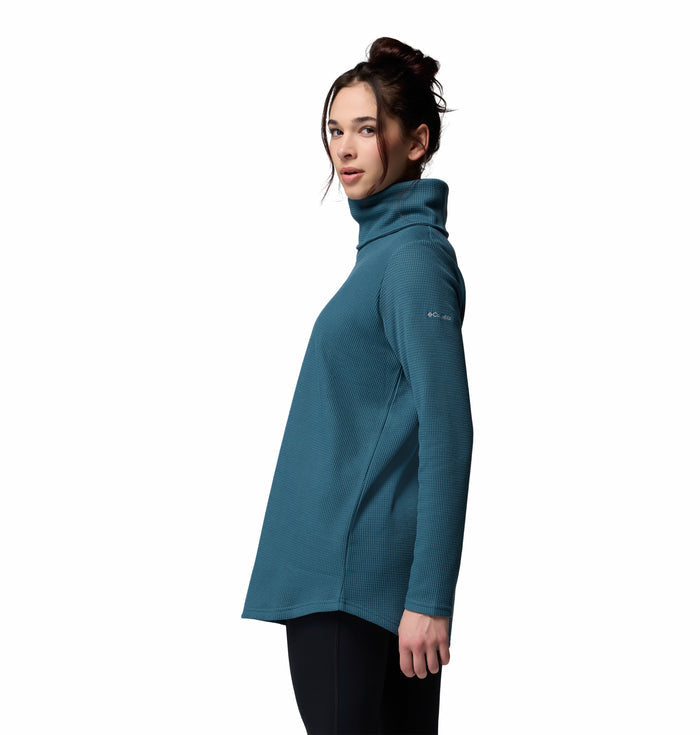 COLUMBIA WOMENS HOLLY HIDEAWAY™ WAFFLE COWL NECK LONG SLEEVE SHIRT 26