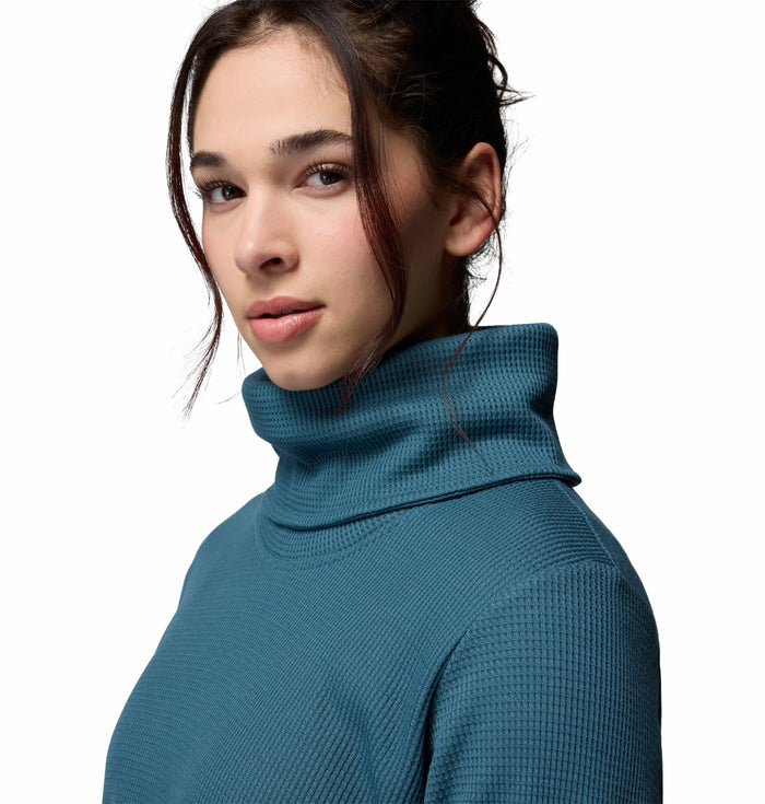 COLUMBIA WOMENS HOLLY HIDEAWAY™ WAFFLE COWL NECK LONG SLEEVE SHIRT 26