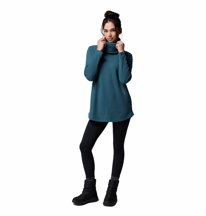 COLUMBIA WOMENS HOLLY HIDEAWAY™ WAFFLE COWL NECK LONG SLEEVE SHIRT 26