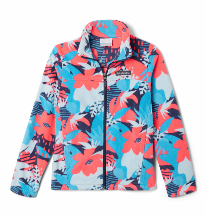 COLUMBIA YOUTH GIRLS CASTLE DALE™ PRINTED FULL ZIP FLEECE SWEATER 25