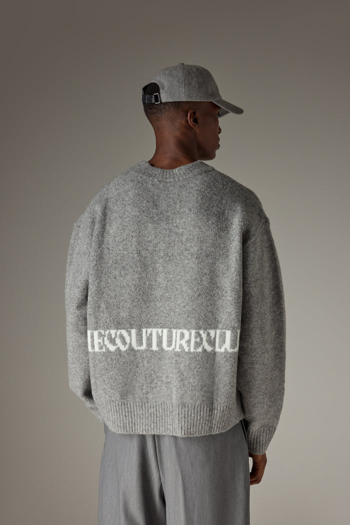 COPYRIGHT BRUSHED KNIT JUMPER - GREY MARL