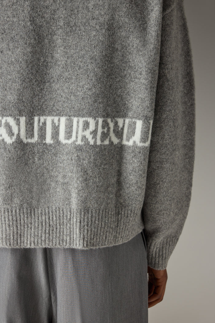 COPYRIGHT BRUSHED KNIT JUMPER - GREY MARL