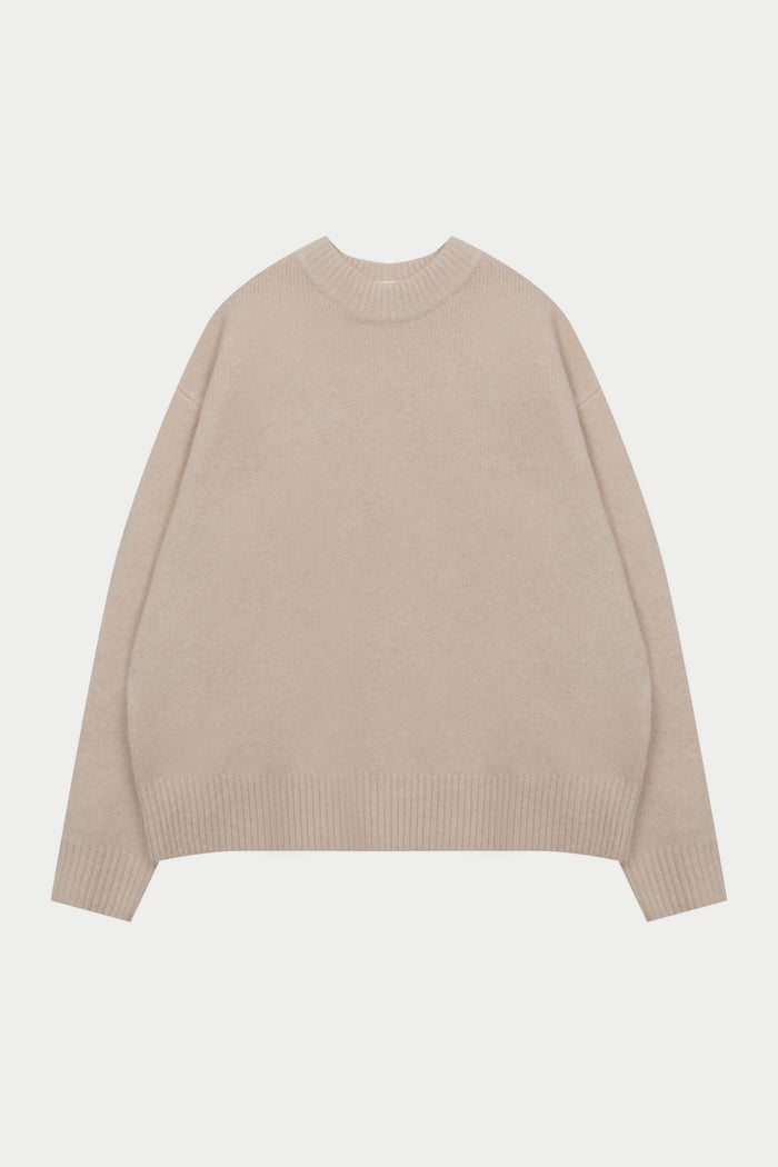 COPYRIGHT BRUSHED KNIT JUMPER - OFF WHITE