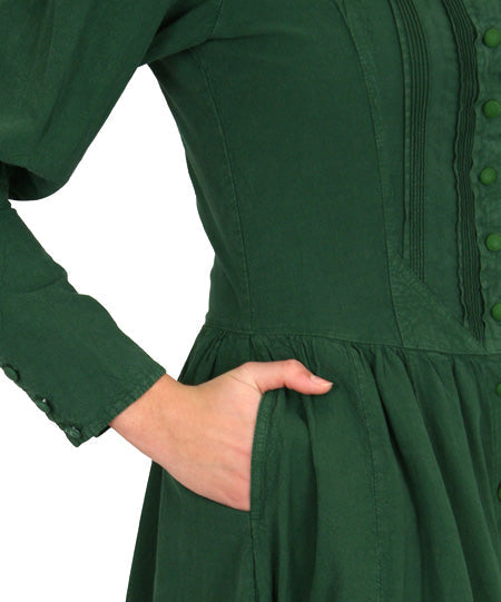 Cordelia Pioneer Dress - Forest Green