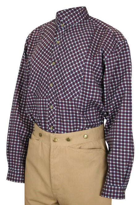 Cornelius Plaid Shirt - Navy/Red
