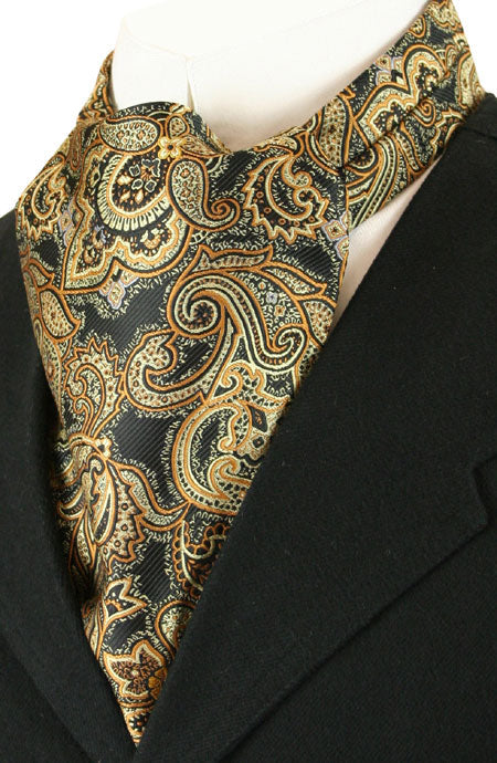 Cosmopolitan Ascot - Black/Gold Paisley