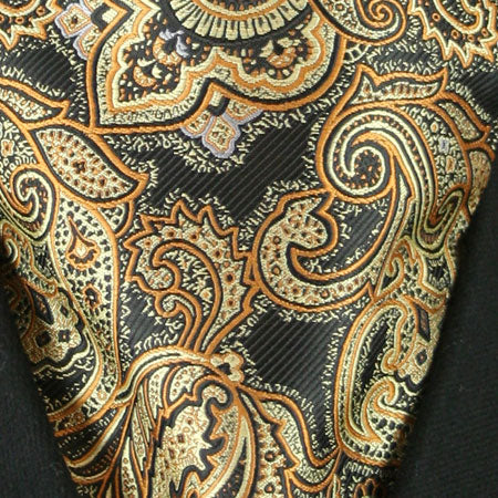 Cosmopolitan Ascot - Black/Gold Paisley