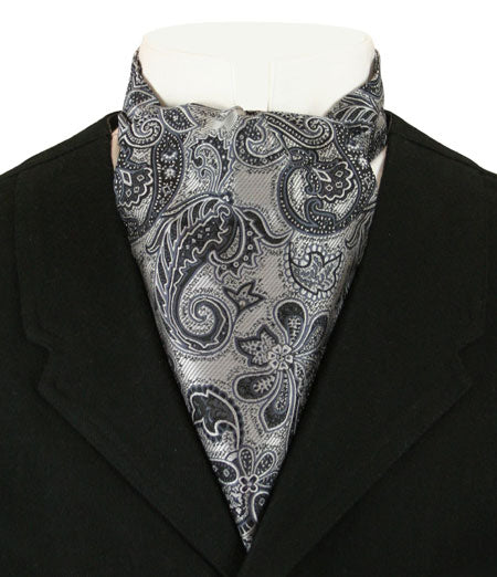 Cosmopolitan Ascot - Silver/Black Paisley