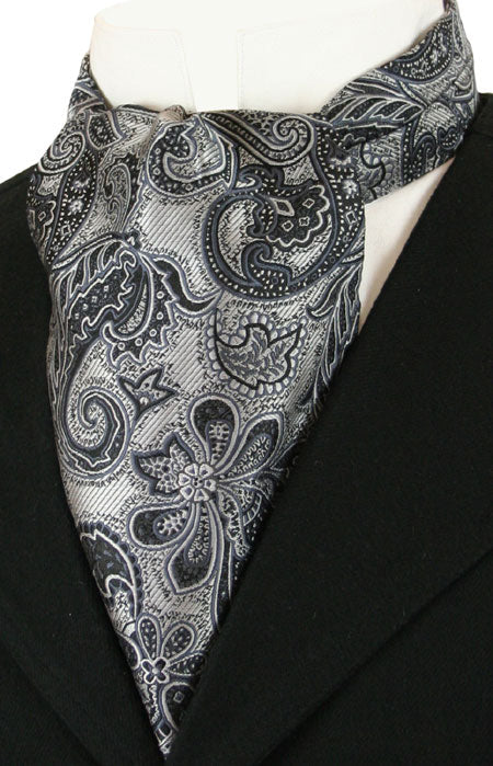 Cosmopolitan Ascot - Silver/Black Paisley