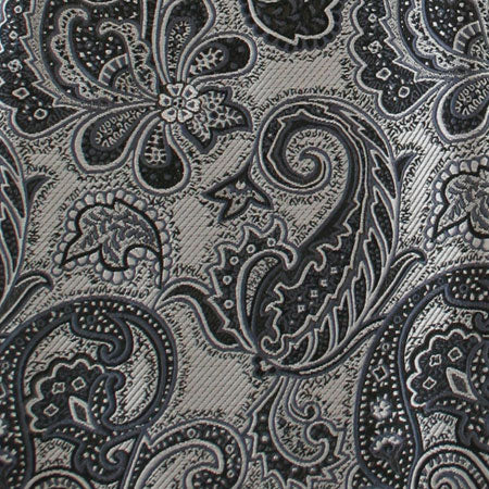 Cosmopolitan Ascot - Silver/Black Paisley