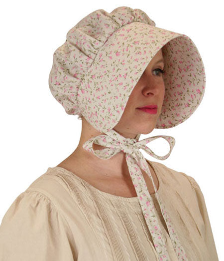 Cotton Bonnet - Pink Floret