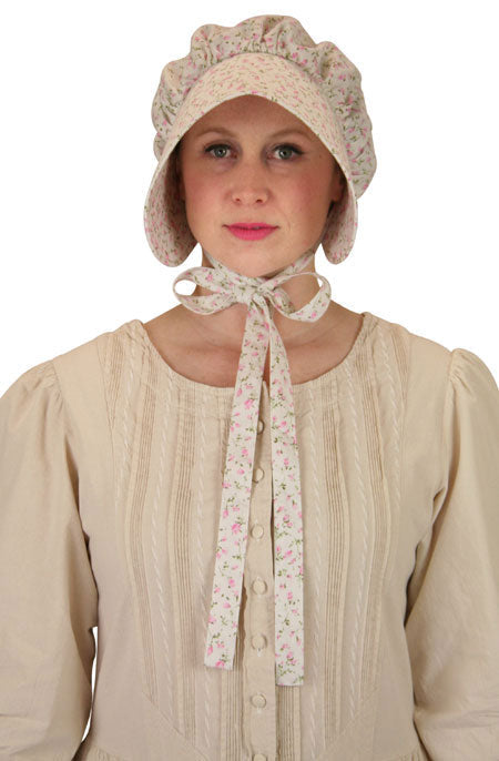 Cotton Bonnet - Pink Floret
