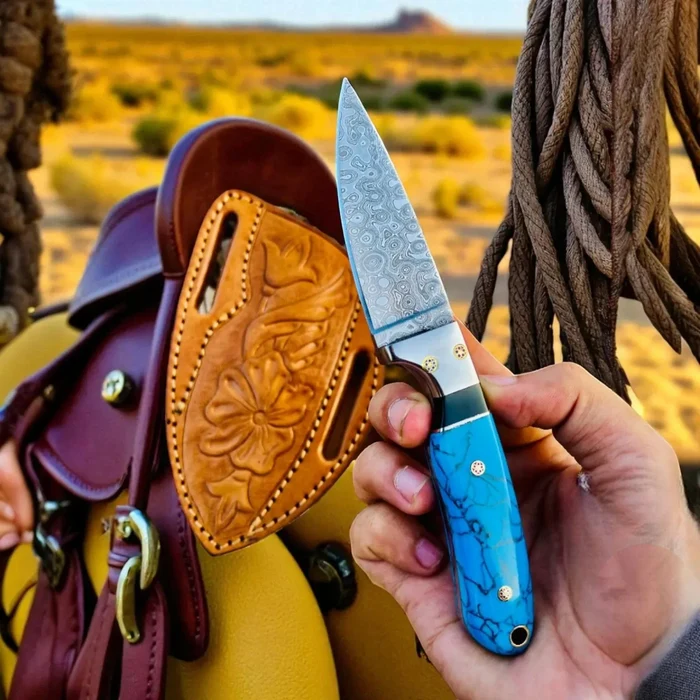 Cowboy Hunting Knife Damascus Steel - Your Ultimate Outdoor Companion - RFE Marketing Ventures
