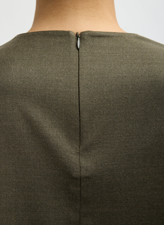 COZY FLANNEL ASYMMETRICAL SLEEVELESS TOP