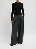 COZY FLANNEL TRIPLE PLEAT PANT