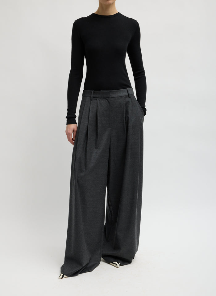 COZY FLANNEL TRIPLE PLEAT PANT