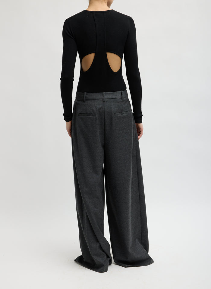 COZY FLANNEL TRIPLE PLEAT PANT