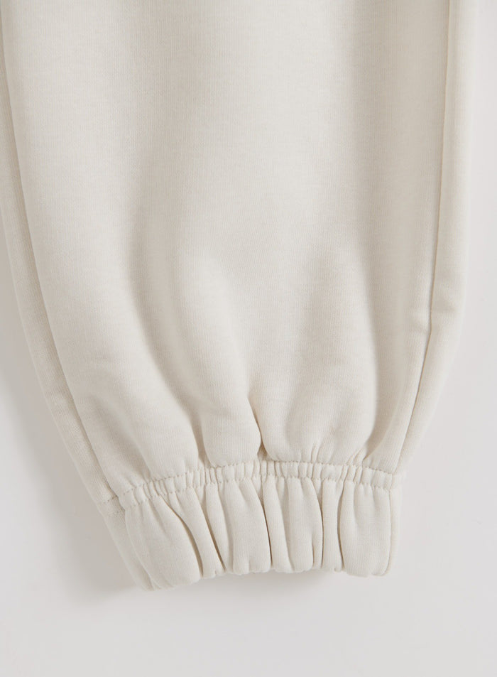 Cream Classic Sweatpants
