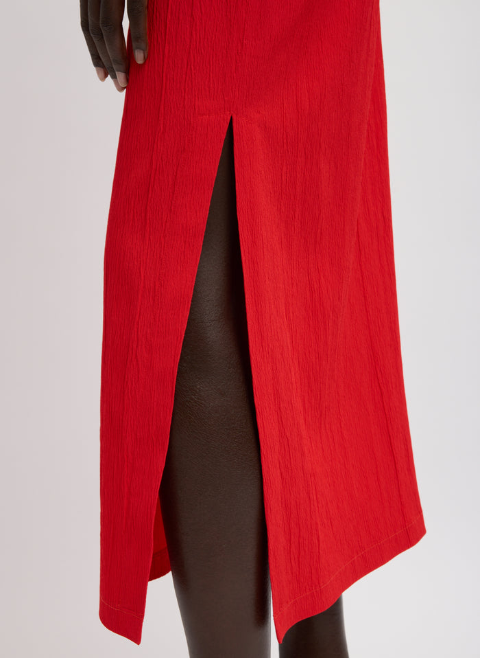 CREASED STRETCH CREPE SKIRT