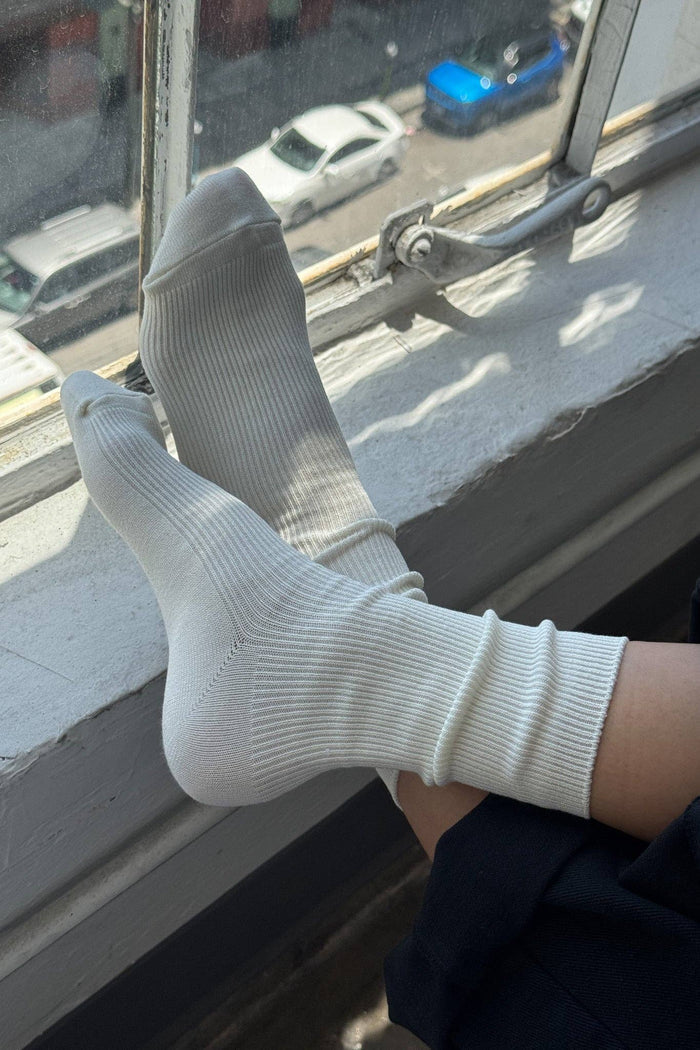 Crisp Step Socks - White