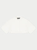 CROPPED POPLIN POCKET DETAIL SHIRT - WHITE