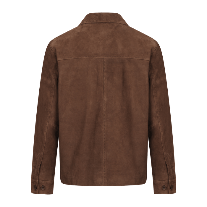Urban Pioneers Male Cruz Suede Overshirt SHIRT CHOCOLATE BROWN