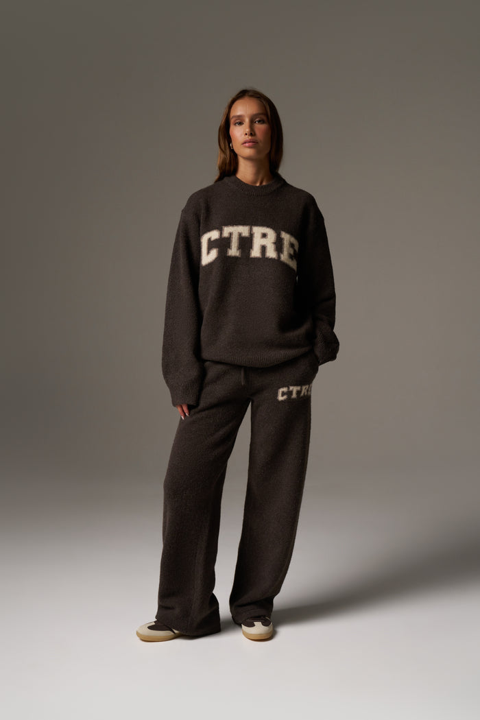 CTRE KNITTED SWEATSHIRT - BROWN