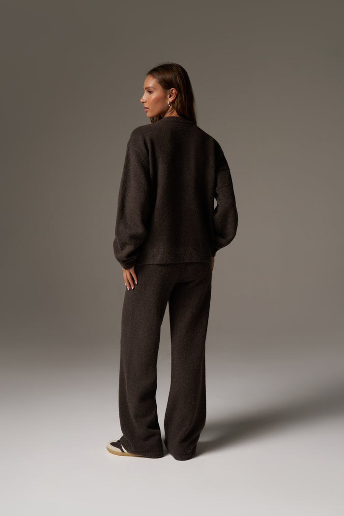 CTRE KNITTED SWEATSHIRT - BROWN