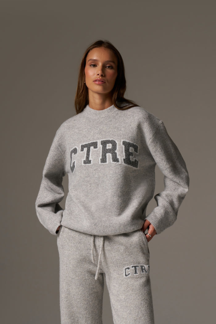 CTRE KNITTED SWEATSHIRT - GREY MARL