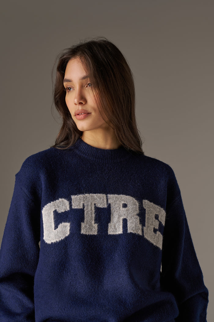 CTRE KNITTED SWEATSHIRT - NAVY
