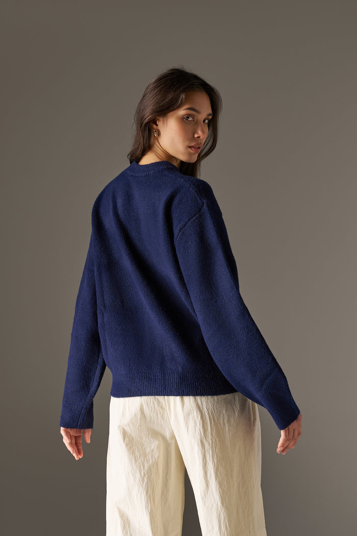 CTRE KNITTED SWEATSHIRT - NAVY