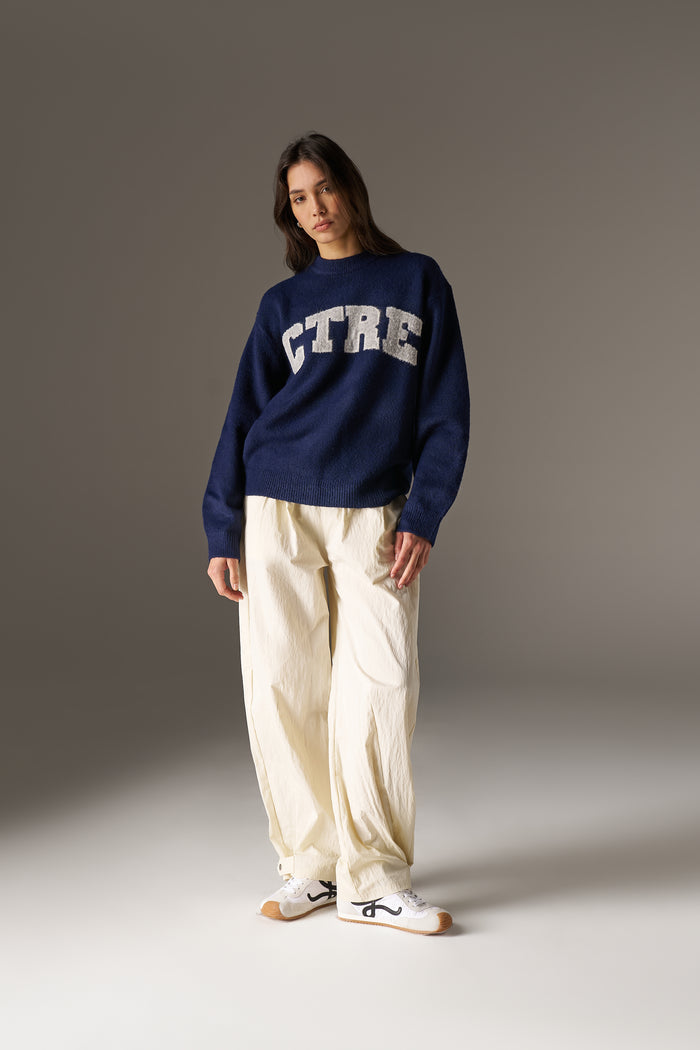 CTRE KNITTED SWEATSHIRT - NAVY