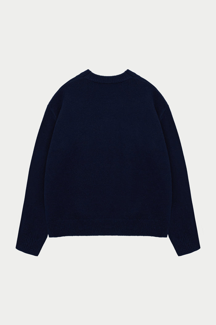 CTRE KNITTED SWEATSHIRT - NAVY
