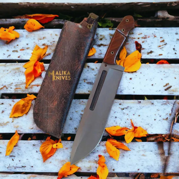 D2 Bowie Knife for Bushcraft | Premium Rosewood Handle & Essential Outdoor Tool - RFE Marketing Ventures