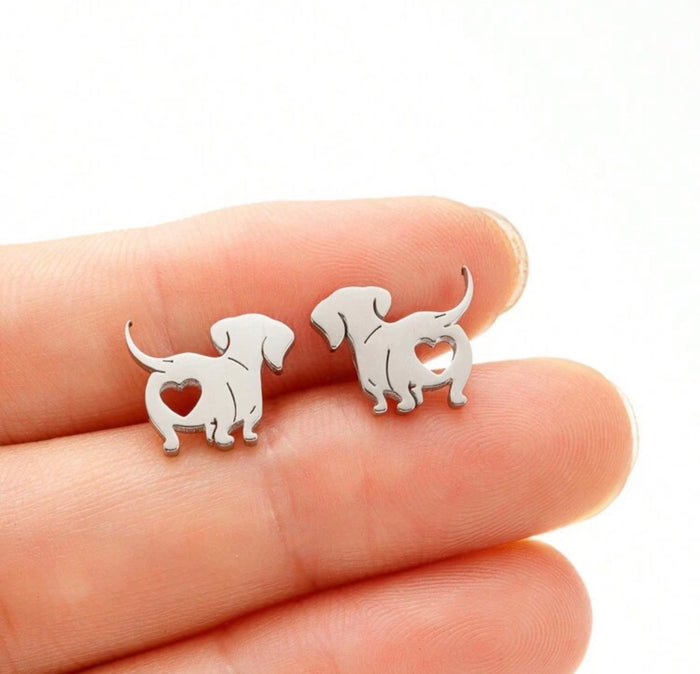 Dachshund "Heart Butt" Earrings
