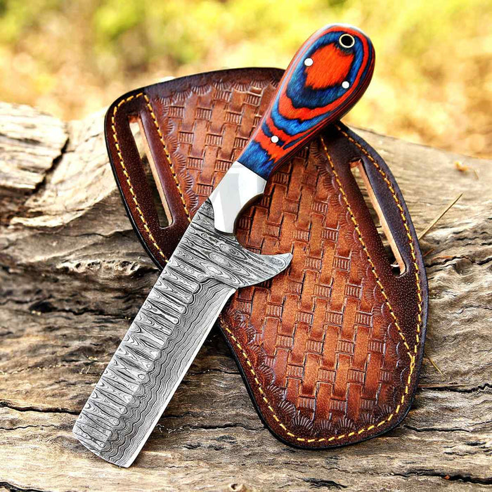 Damascus Bull Cutter Knife: Your Essential Tool for Ranch and Outdoor Adventures - RFE Marketing Ventures