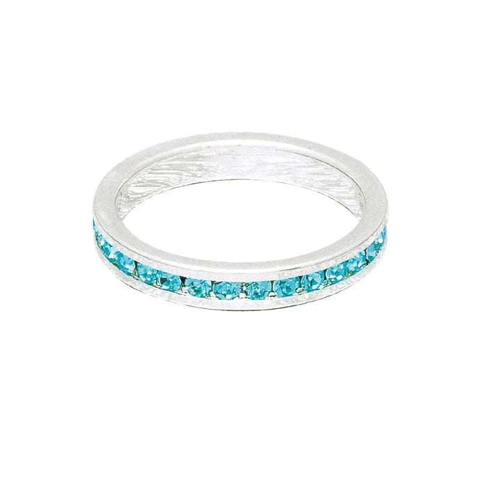 December (Turquoise) White Gold Ring | Size 6