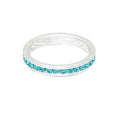 December (Turquoise) White Gold Ring | Size 8