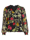Della Top (Black/Floral)