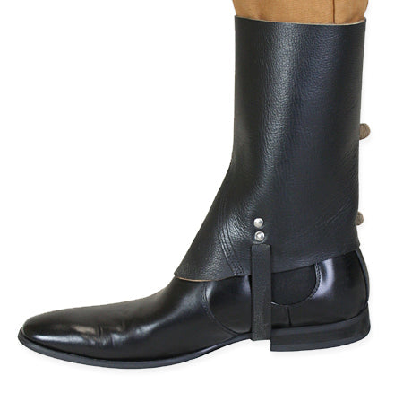 Deluxe Leather Gaiters - Black