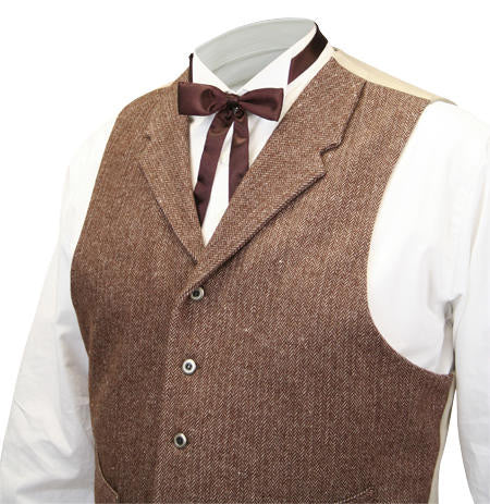 Deluxe Western Bow Tie - Brown