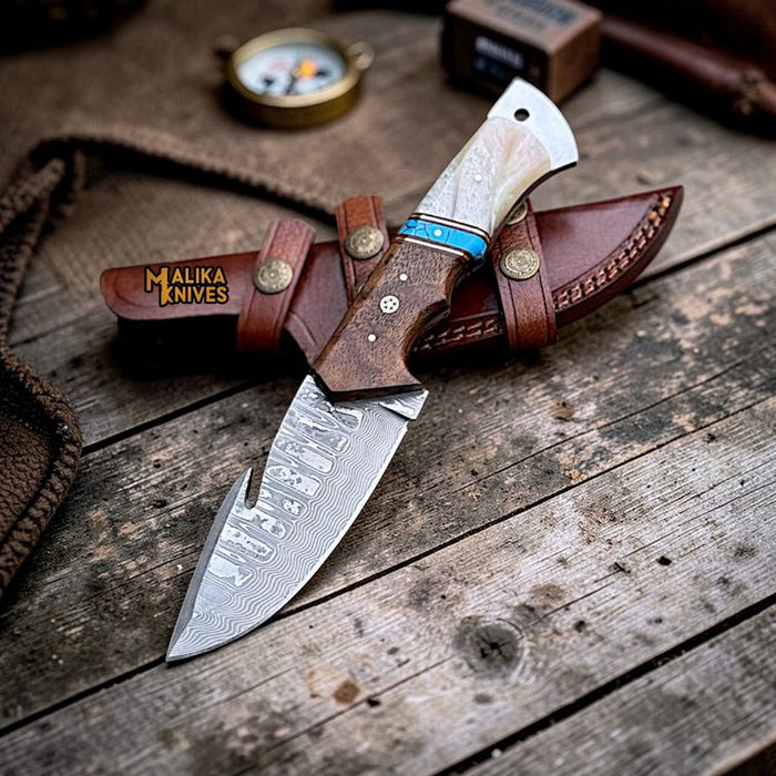 Discover the Ultimate Damascus Gut Hook Hunting Knife for Precision Processing - RFE Marketing Ventures
