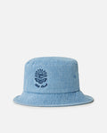 DISTRESSED DENIM BUCKET HAT